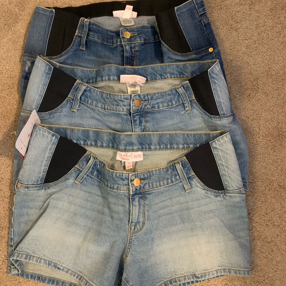 Maternity jean shorts